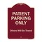 Signmission Designer Series-Patient Parking Only Others Will Be Towed, 24" x 18", BU-1824-9797 A-DES-BU-1824-9797 - alternate 1